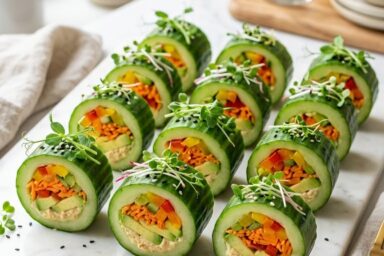 Cucumber Sushi Sandwiches: Easy Healthy No-Cook Snack