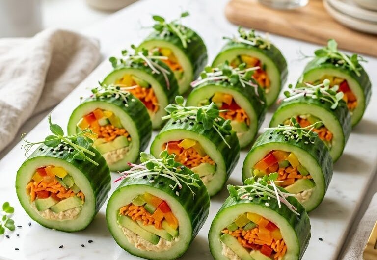 Cucumber Sushi Sandwiches: Easy Healthy No-Cook Snack