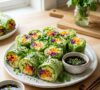 🌈 Rainbow Sushi Salad Rolls — No Rice, Just Colorful Veggies & Creamy Avocado