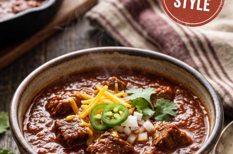 🥣 Texas Chili Recipe: Rich, Smoky, and Hearty