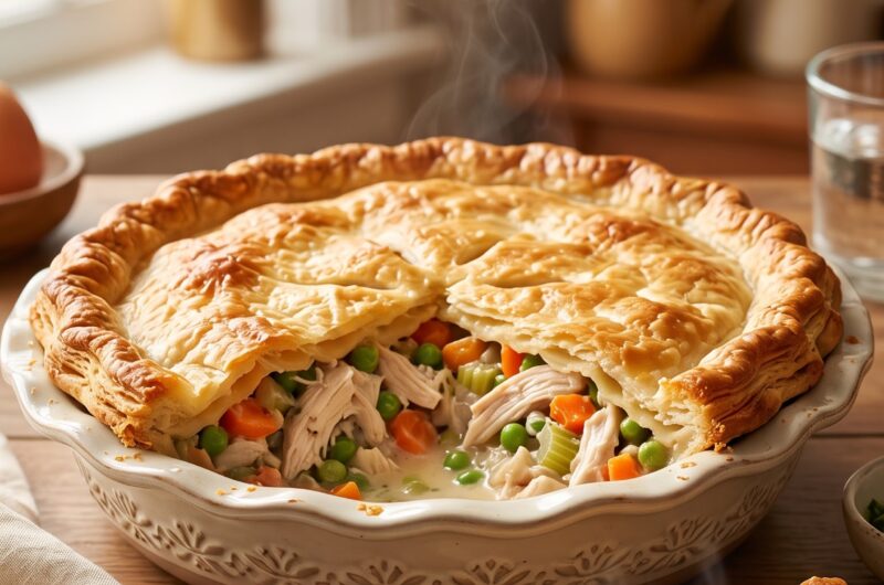 🍗 Chicken Pot Pie Recipe — Creamy, Cozy & Homemade