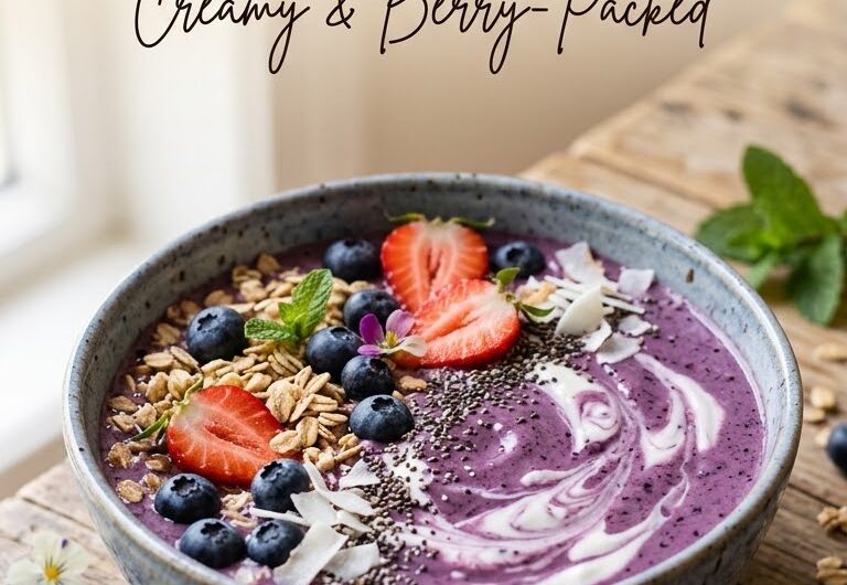 Blueberry Cheesecake Smoothie Bowl