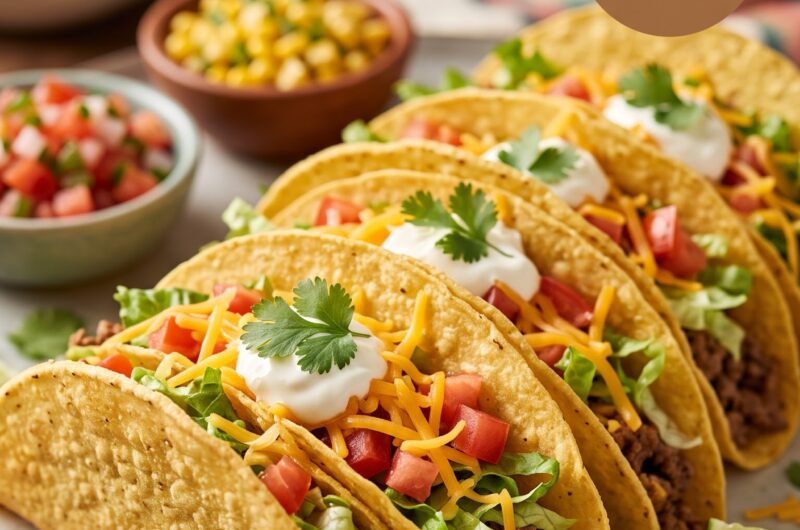 Tex-Mex Tacos: Easy Crispy Beef Tacos With Cheesy Toppings