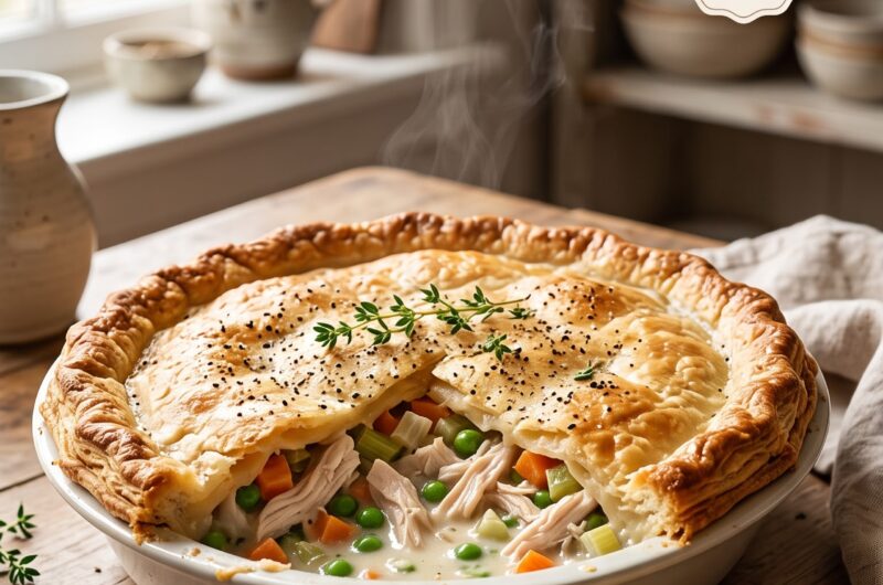 🍗 Chicken Pot Pie Recipe — Creamy, Cozy & Homemade