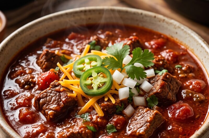🥣 Texas Chili Recipe: Rich, Smoky, and Hearty