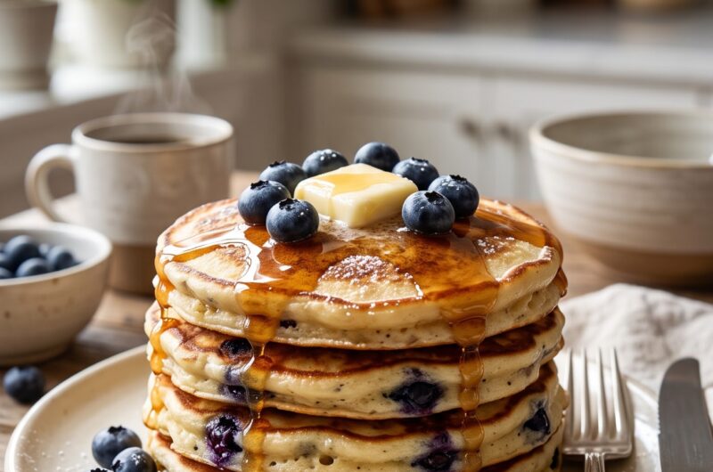 Blueberry Pancakes Recipe: Easy, Fluffy & Homemade