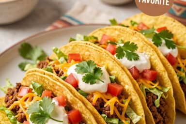 Tex-Mex Tacos: Easy Crispy Beef Tacos With Cheesy Toppings