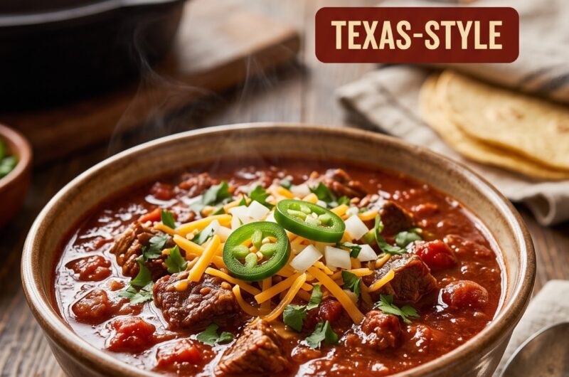 🥣 Texas Chili Recipe: Rich, Smoky, and Hearty