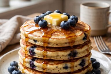 Blueberry Pancakes Recipe: Easy, Fluffy & Homemade