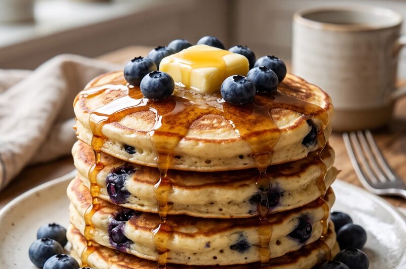 Blueberry Pancakes Recipe: Easy, Fluffy & Homemade