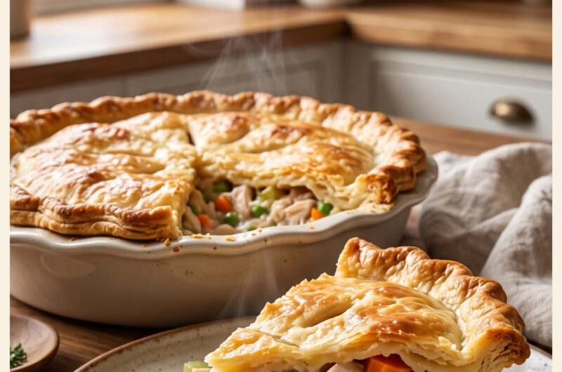 🍗 Chicken Pot Pie Recipe — Creamy, Cozy & Homemade