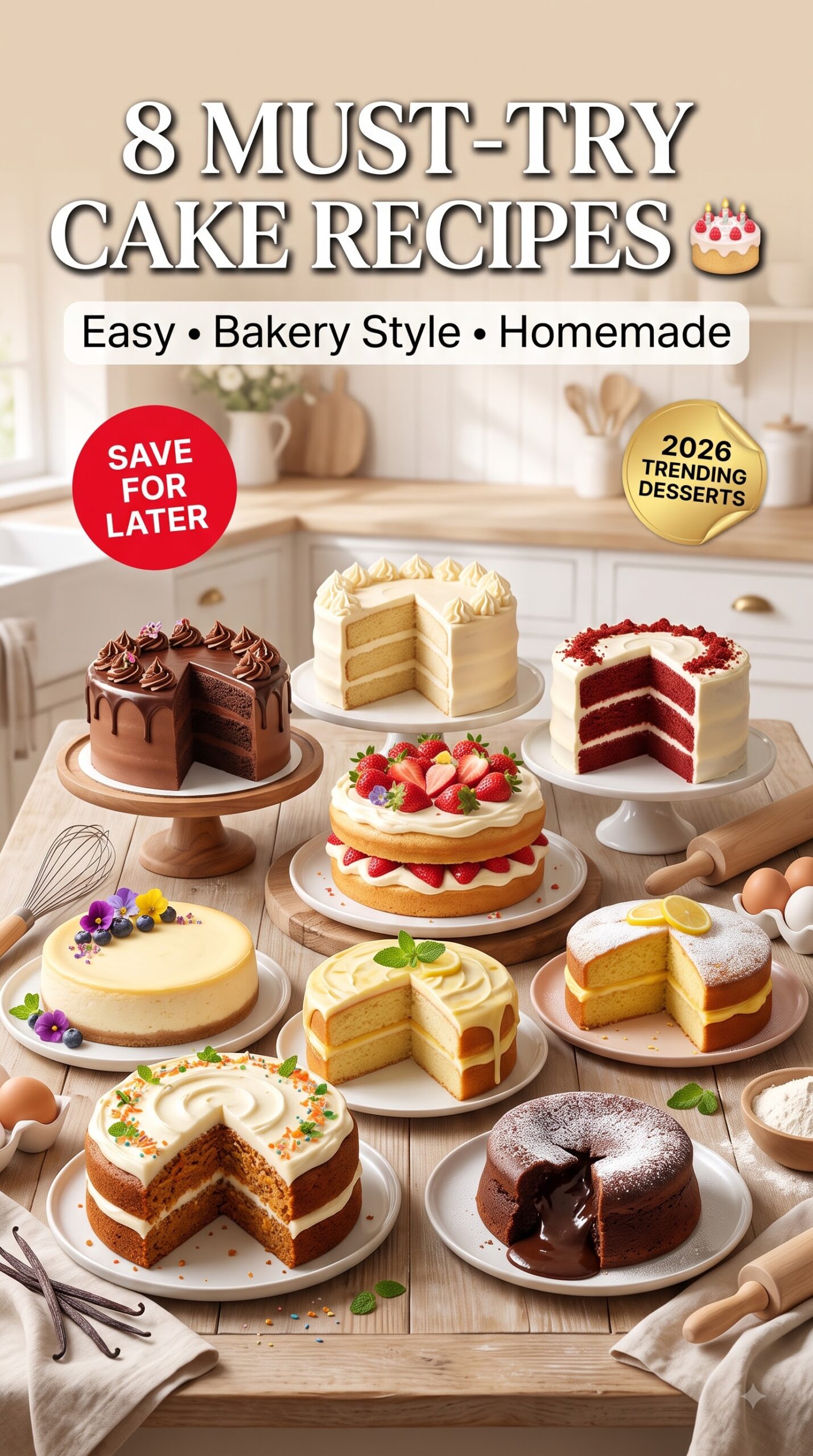 8 Must-Try Homemade Cake Recipes