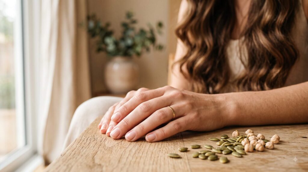 Healthy nails and hair with nutrient-rich foods for natural wellness