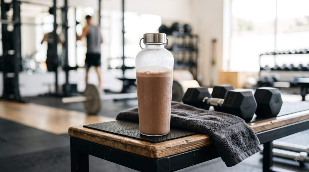 high calorie high protein banana peanut butter smoothie for weight gain