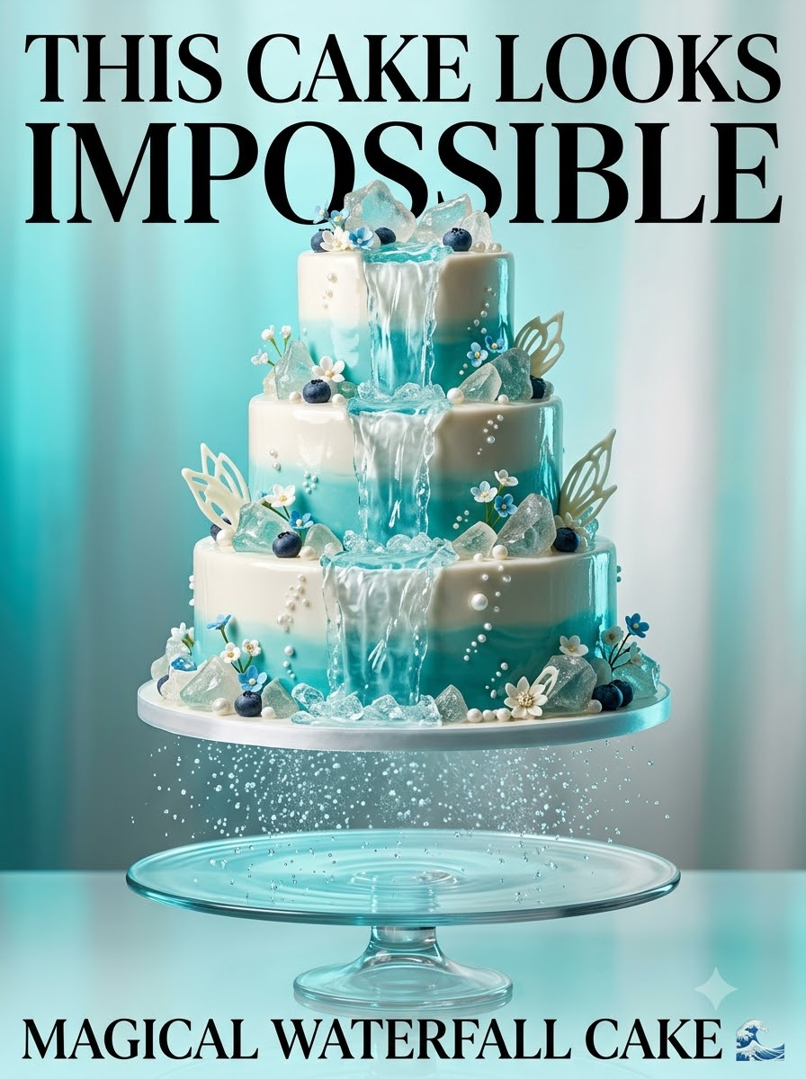 Floating Waterfall Cake