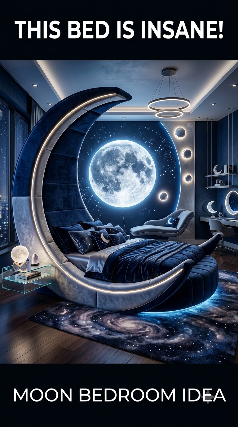 Moon-Shaped Bed Bedroom