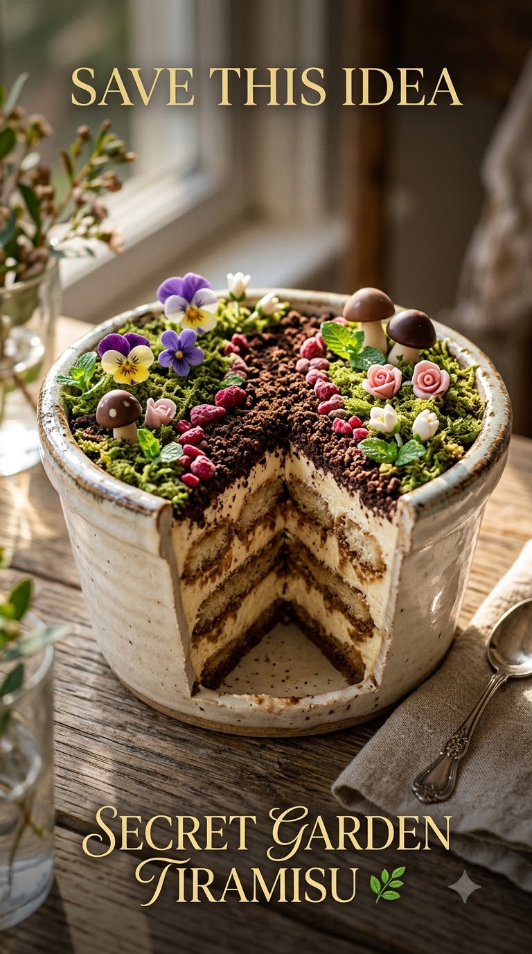 Mini Garden Tiramisu | A Tiny Edible Garden in Every Cup