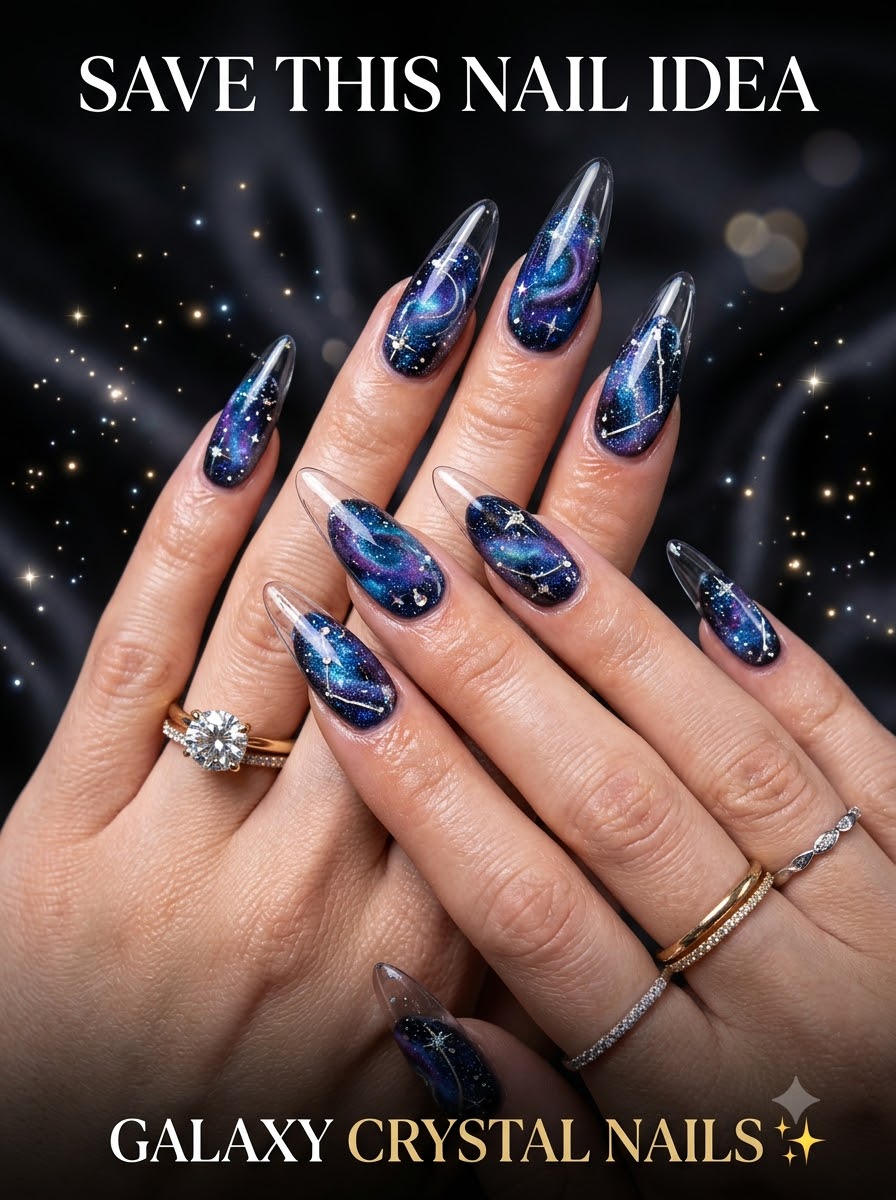 Galaxy Crystal Nails