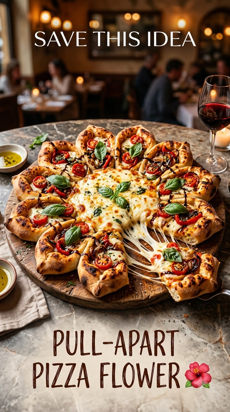 Pull-Apart Pizza Flower | The Most Beautiful Cheesy Party Bread