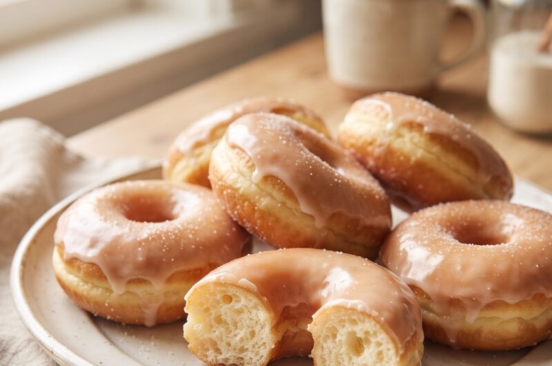 🍩 American Glazed Donuts — Soft, Fluffy & Perfectly Sweet