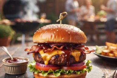 BBQ Bacon Burger Recipe: Juicy Burgers With Crispy Bacon and Smoky BBQ Sauce