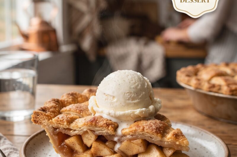 Warm Apple Pie with Ice Cream
