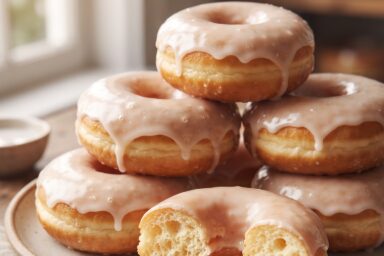 🍩 American Glazed Donuts — Soft, Fluffy & Perfectly Sweet