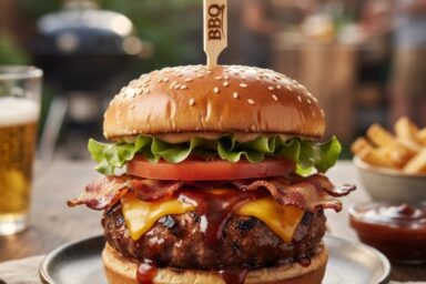 BBQ Bacon Burger Recipe: Juicy Burgers With Crispy Bacon and Smoky BBQ Sauce