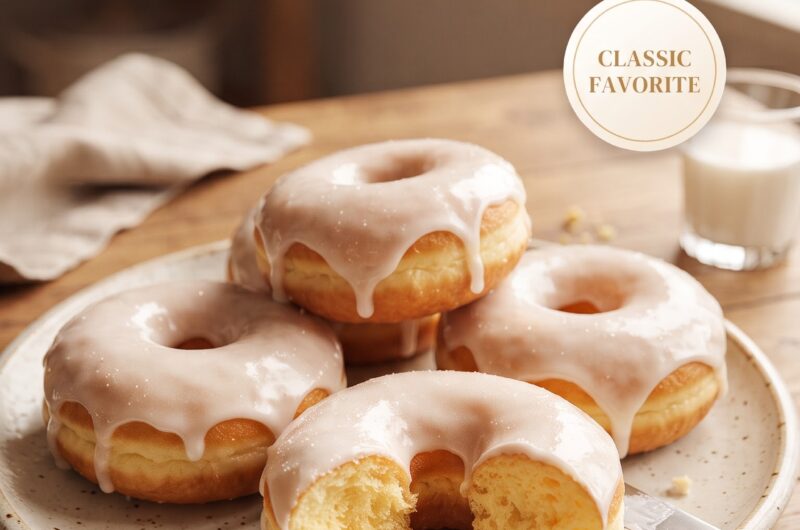 🍩 American Glazed Donuts — Soft, Fluffy & Perfectly Sweet