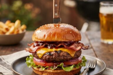 BBQ Bacon Burger Recipe: Juicy Burgers With Crispy Bacon and Smoky BBQ Sauce