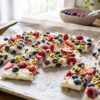 3-ingredient frozen Greek yogurt bark with berries and pistachios