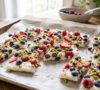 3-Ingredient Frozen Greek Yogurt Bark with Berries and Pistachios