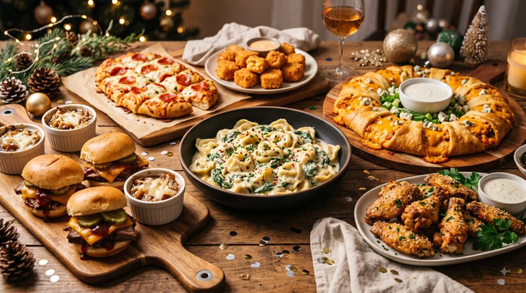easy winter comfort food New Year's Eve appetizers and Super Bowl game day recipes
