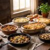7 forgotten poor man's dinners from the 1930s featuring vintage casseroles, beef stew, potatoes, noodles, and skillet meals