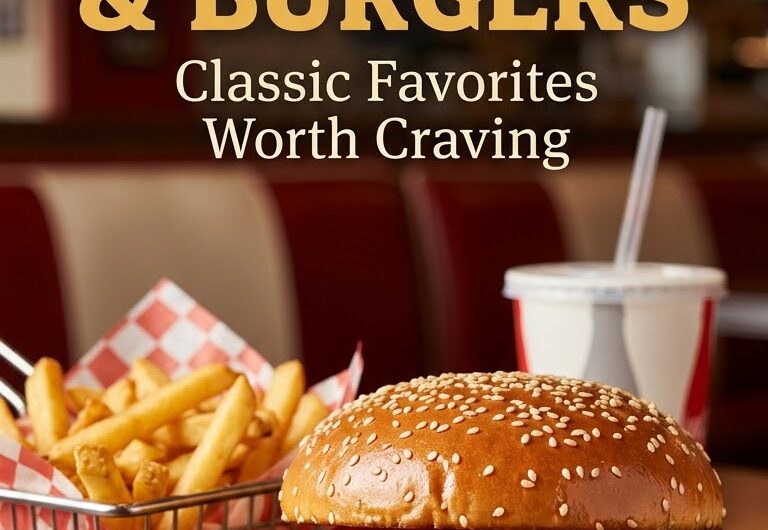 American Fast Food & Burgers: Classic Favorites, Toppings, and Recipes