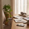 Cozy faceless home office workspace representing 10 quiet side hustles for introverts without social media