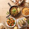 Lazy girl high-protein dinners featuring quick chicken, pasta, shrimp, and healthy meal options.