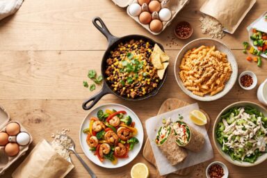 Lazy girl high-protein dinners featuring quick chicken, pasta, shrimp, and healthy meal options.