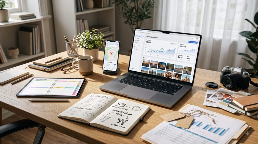 Seven ways to make money on Pinterest without a blog including affiliate marketing, digital products, and services